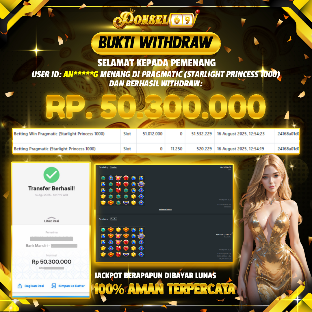 BUKTI WITHDRAW Pragmatic (Starlight Princess 1000) - PONSEL69