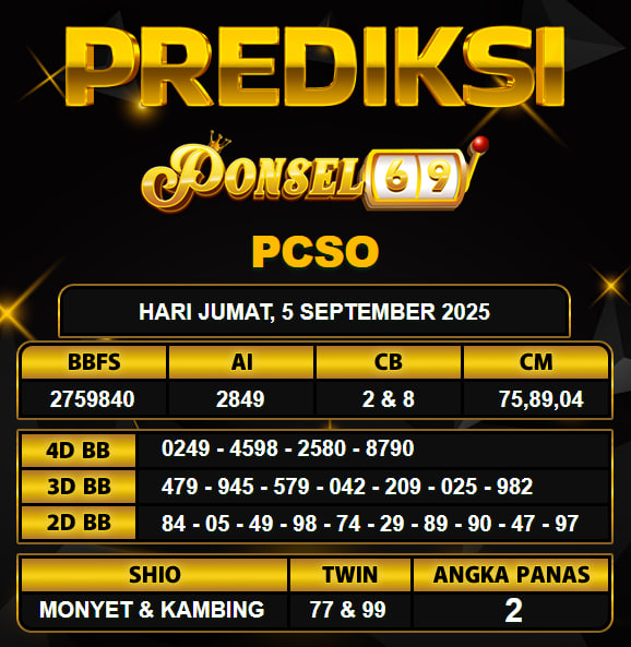 PREDIKSI TOGEL PONSEL69