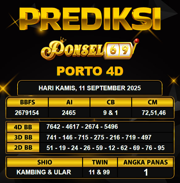 PREDIKSI TOGEL PONSEL69