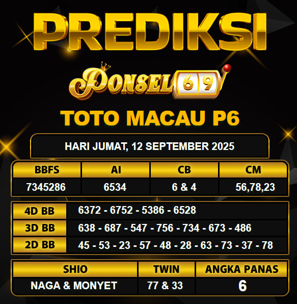 PREDIKSI TOGEL PONSEL69