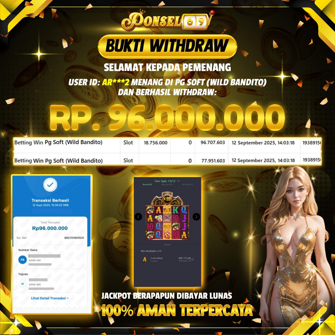 BUKTI WITHDRAW Pg Soft (Wild Bandito) - PONSEL69