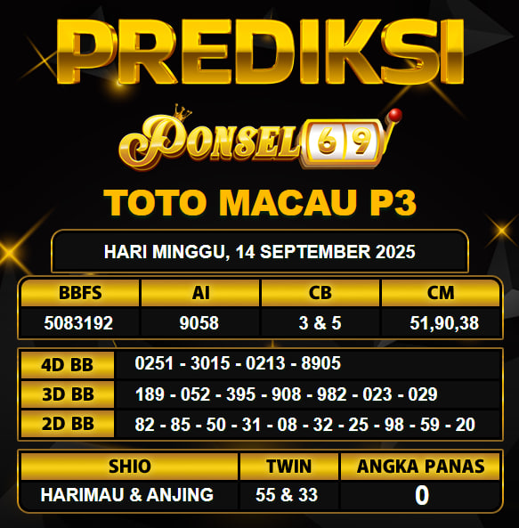 PREDIKSI TOGEL PONSEL69