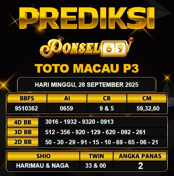 PREDIKSI TOGEL PONSEL69