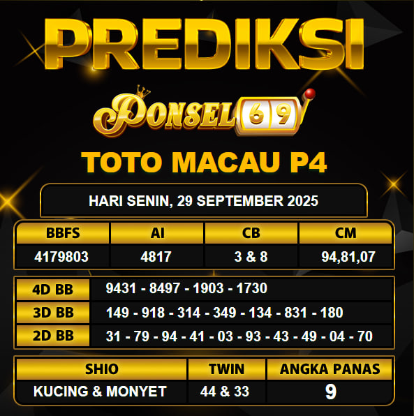 PREDIKSI TOGEL PONSEL69