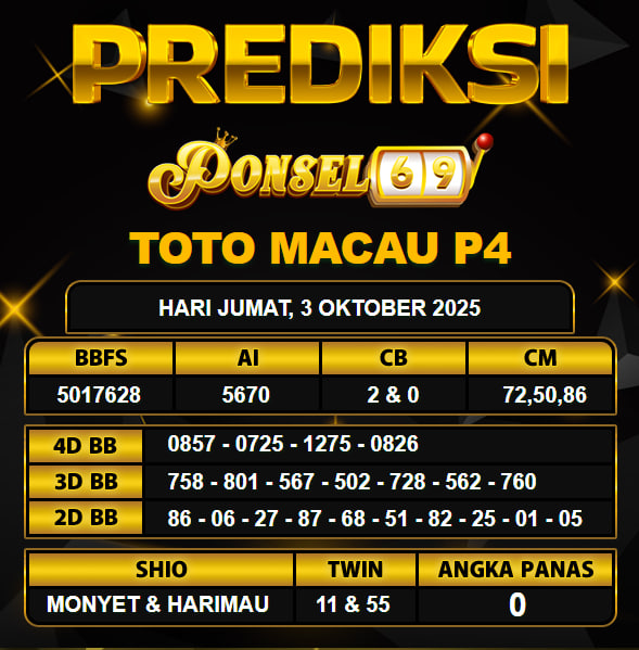 PREDIKSI TOGEL PONSEL69