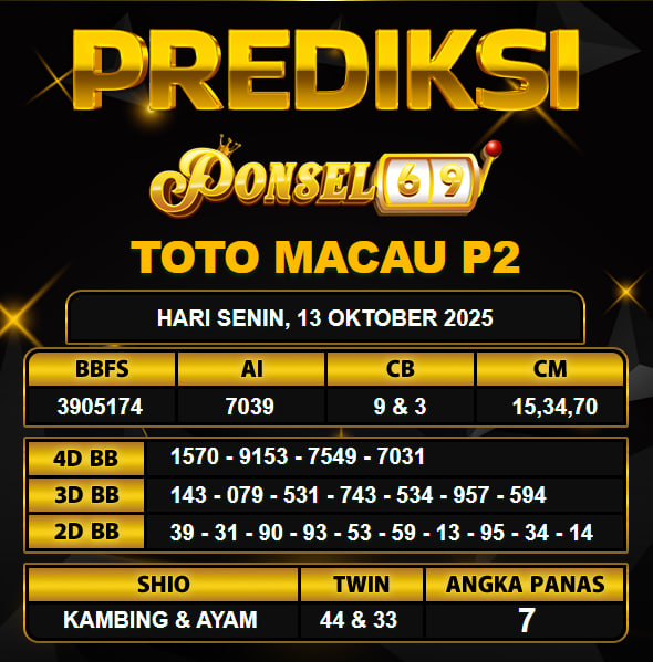 PREDIKSI TOGEL PONSEL69