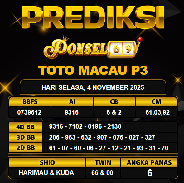 PREDIKSI TOGEL PONSEL69