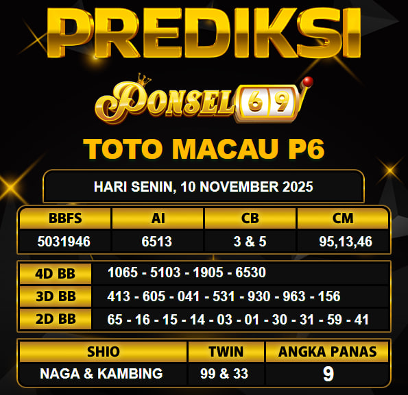 PREDIKSI TOGEL PONSEL69