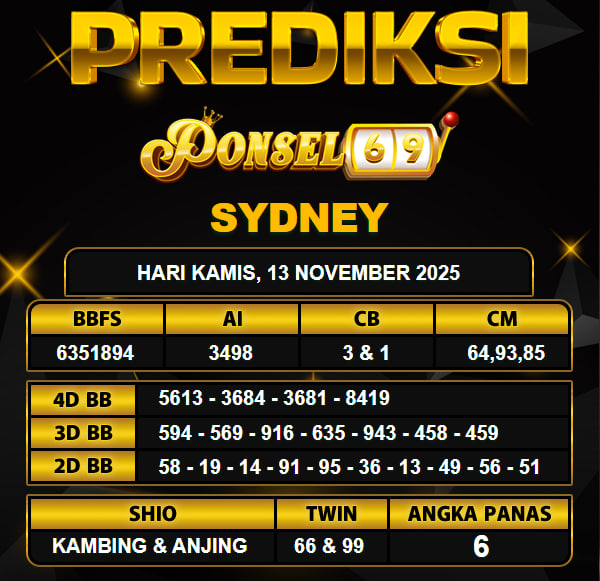 PREDIKSI TOGEL PONSEL69