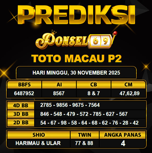PREDIKSI TOGEL PONSEL69
