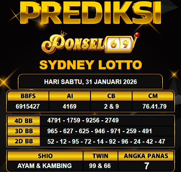 PREDIKSI TOGEL PONSEL69