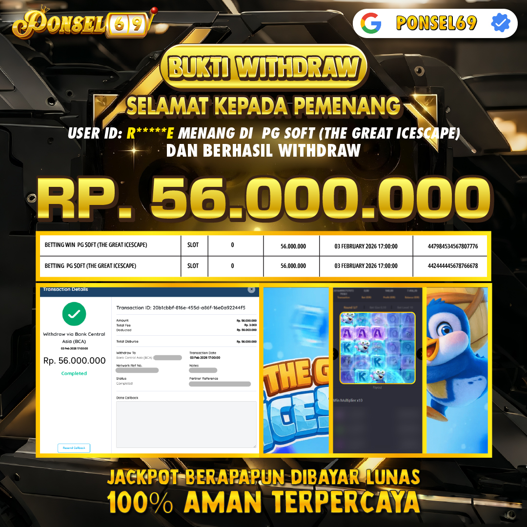 BUKTI WITHDRAW game Pg Soft (The Great Icescape) - PONSEL69