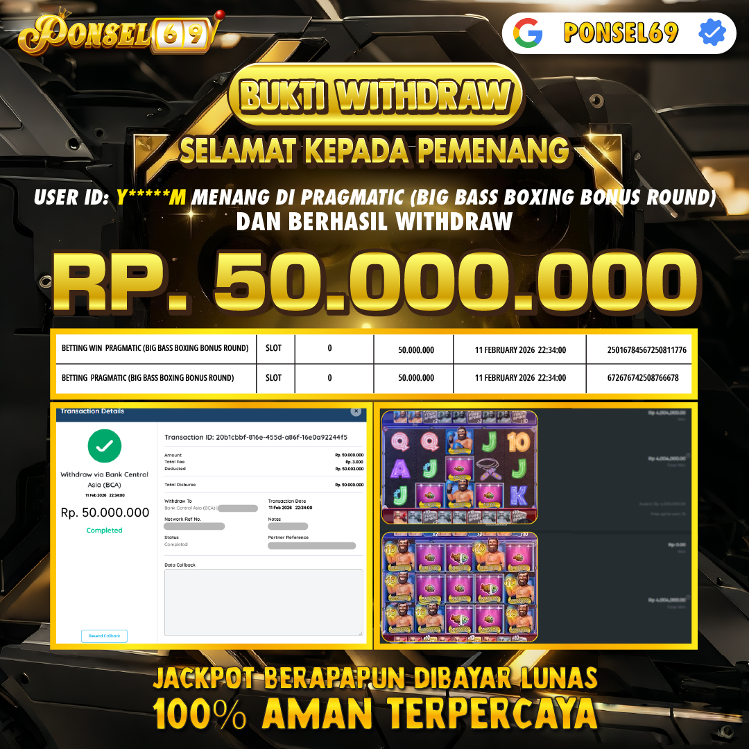 BUKTI WITHDRAW  Pragmatic (Big Bass Boxing Bonus Round) - PONSEL69