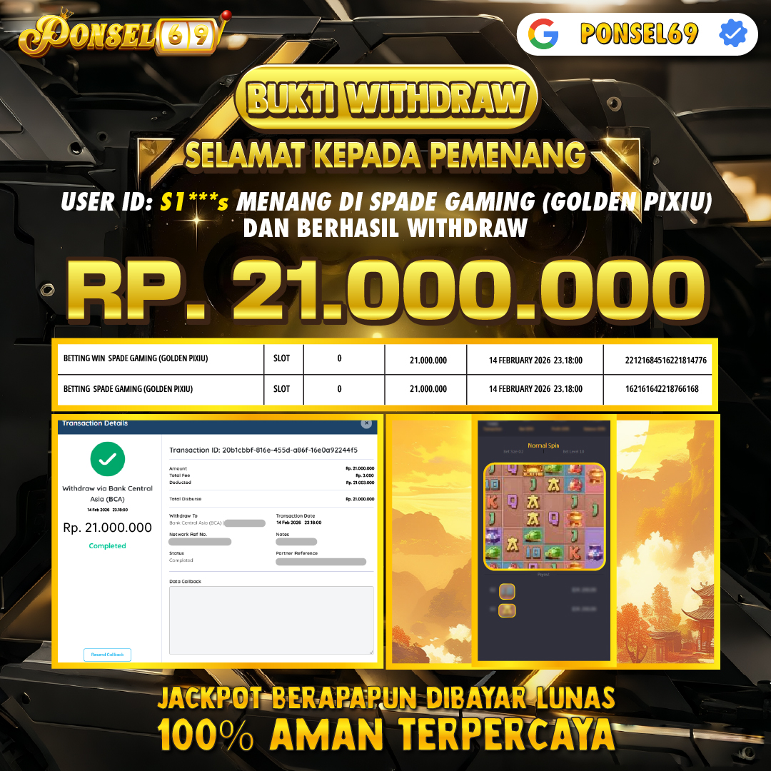 BUKTI WITHDRAW Pragmatic (Gates of Olympus 1000) - PONSEL69