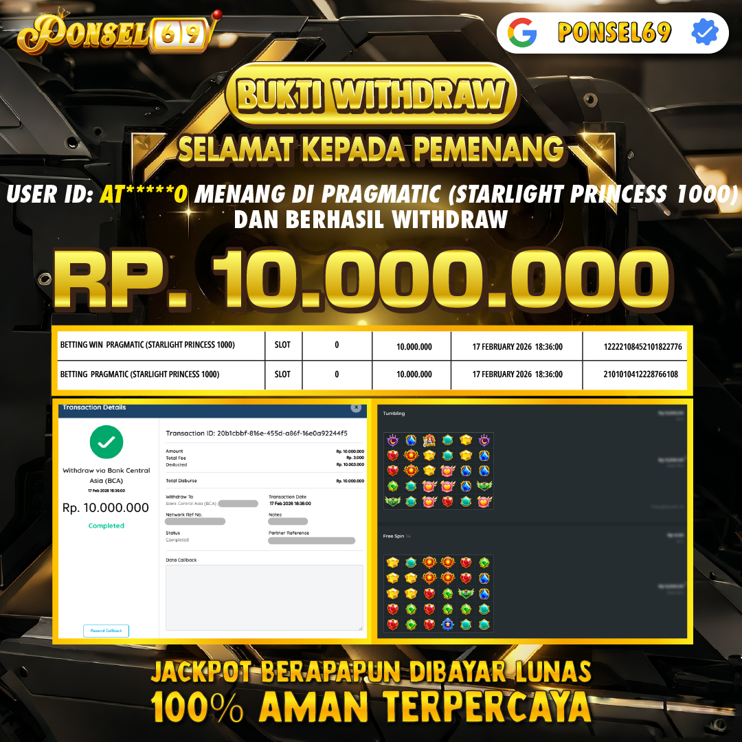 BUKTI WITHDRAW Pragmatic (Starlight Princess 1000) - PONSEL69