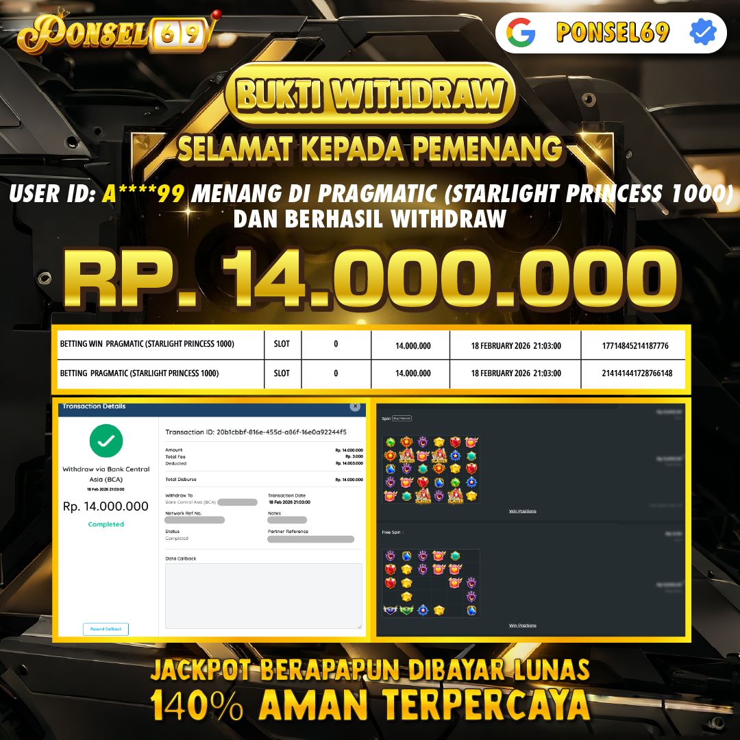 BUKTI WITHDRAW Pragmatic (Starlight Princess 1000) - PONSEL69