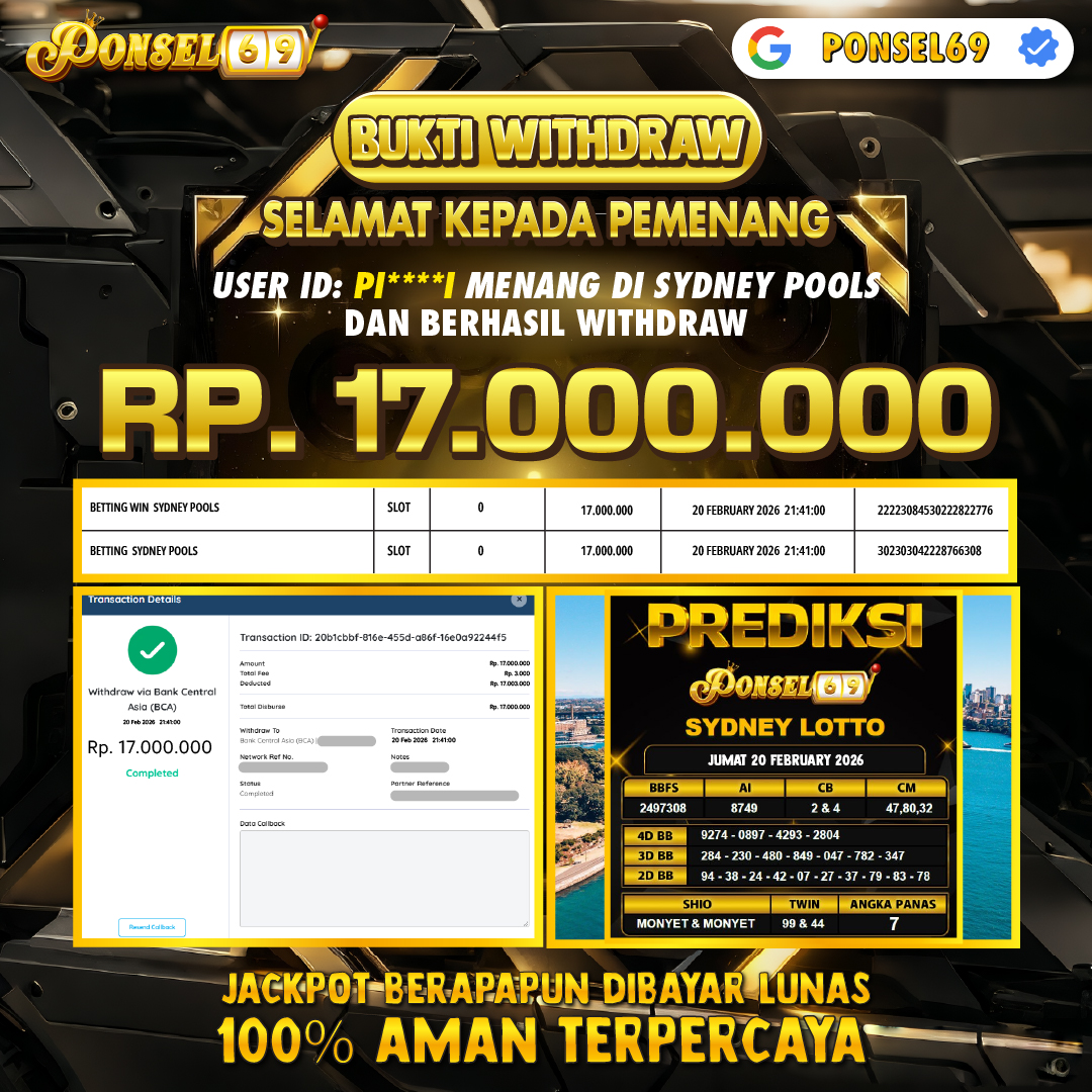 BUKTI WITHDRAW SYDNEY POOLS - PONSEL69