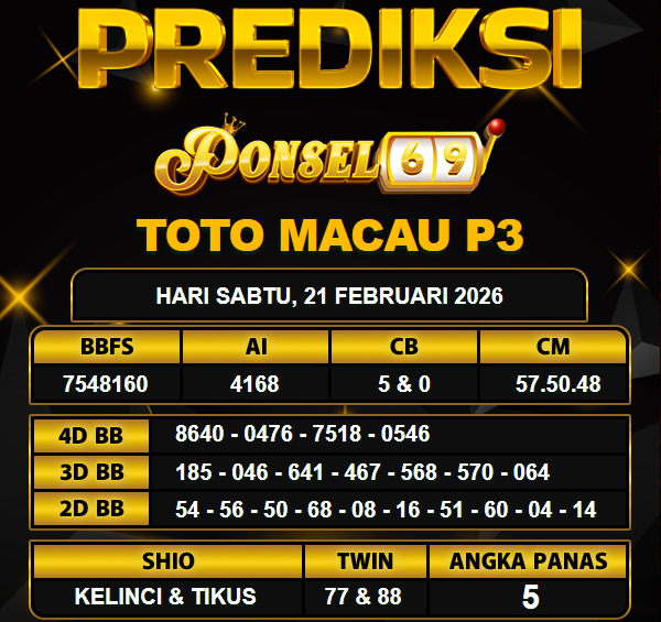 PREDIKSI TOGEL PONSEL69