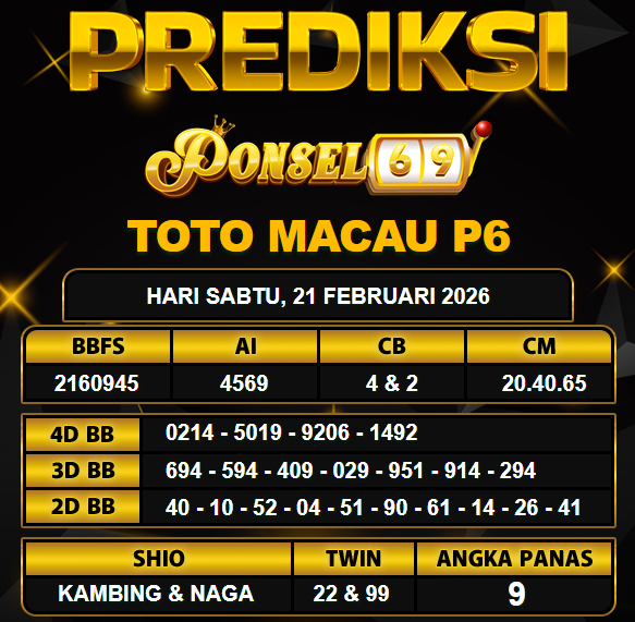 PREDIKSI TOGEL PONSEL69