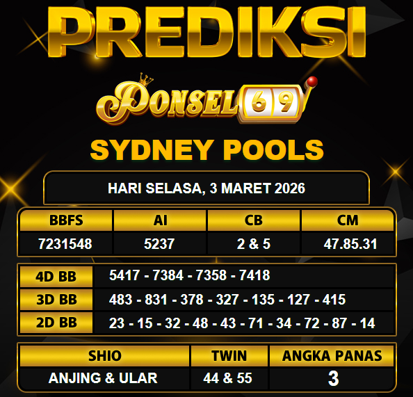 PREDIKSI TOGEL PONSEL69