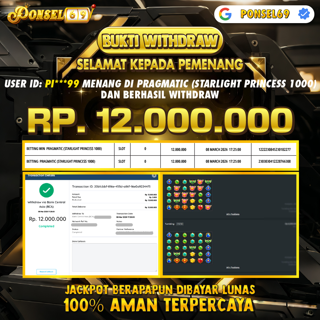 BUKTI WITHDRAW Pragmatic (Starlight Princess 1000) - PONSEL69