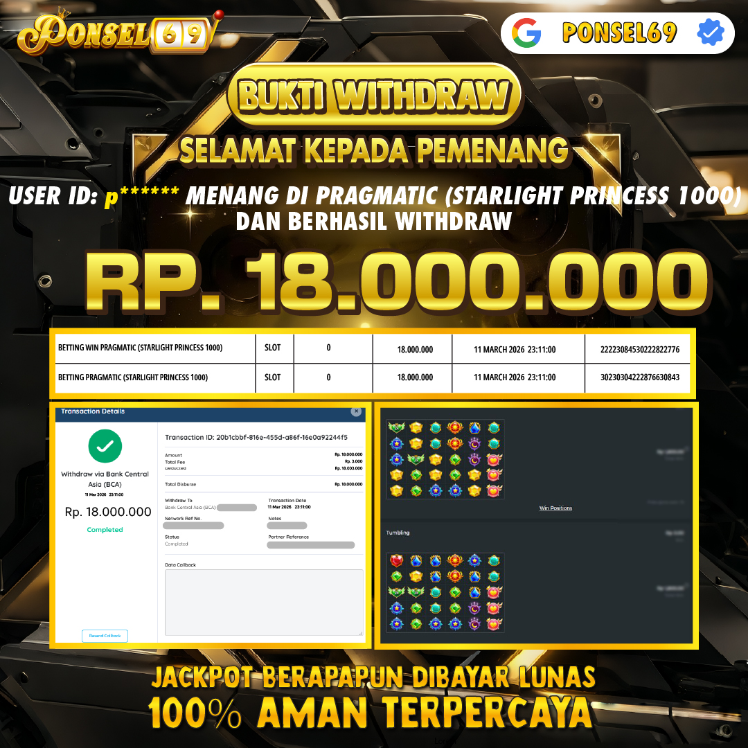 BUKTI WITHDRAW Pragmatic (Starlight Princess 1000) - PONSEL69