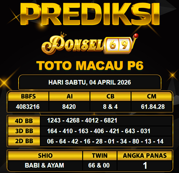 PREDIKSI TOGEL PONSEL69