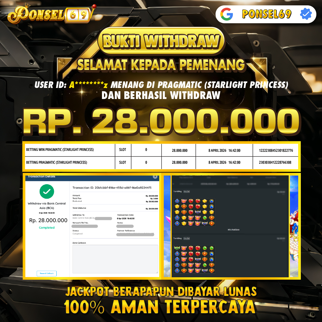 BUKTI WITHDRAW  Pragmatic (Starlight Princess) - PONSEL69