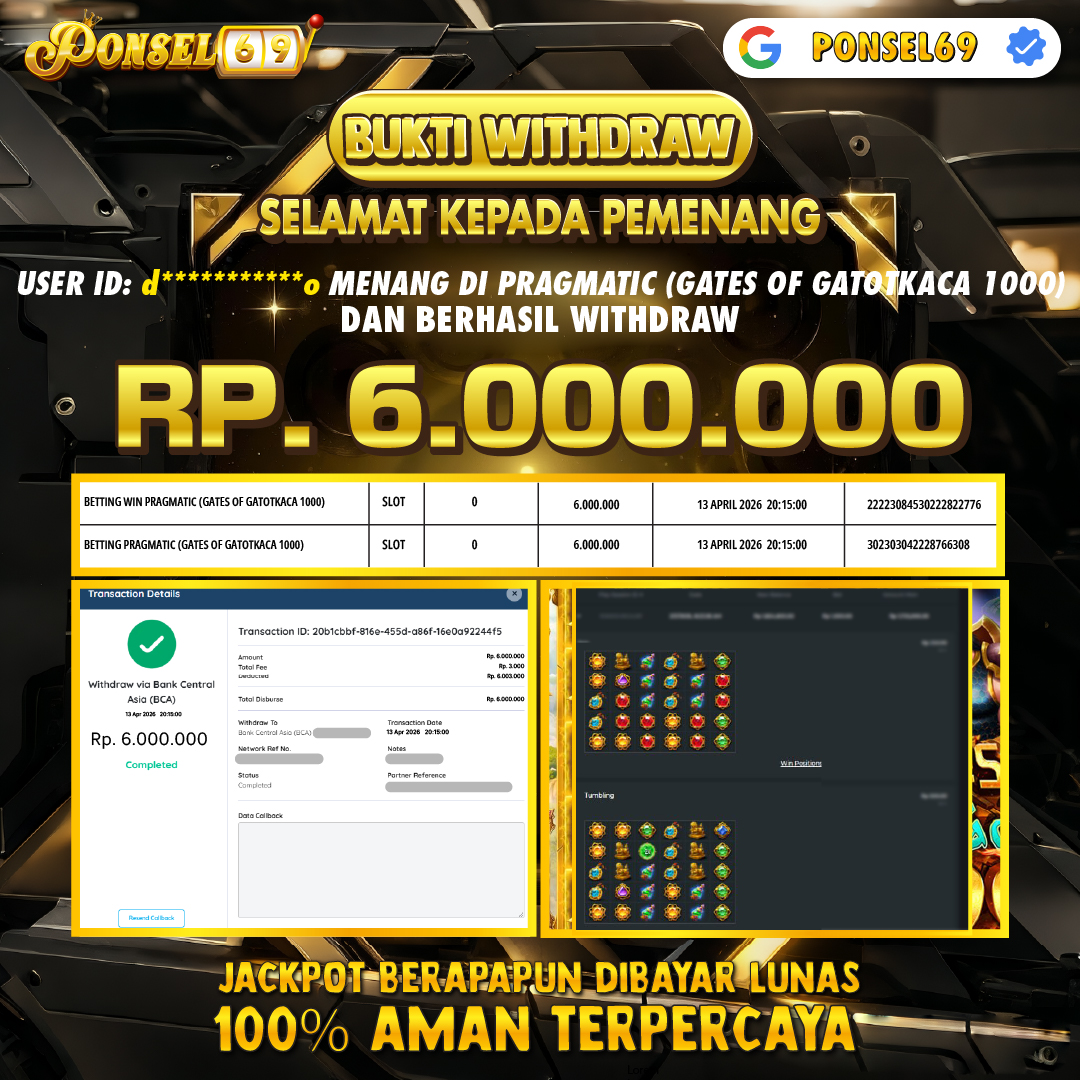 BUKTI WITHDRAW Pragmatic  (Gates Of Gatotkaca 1000) - PONSEL69