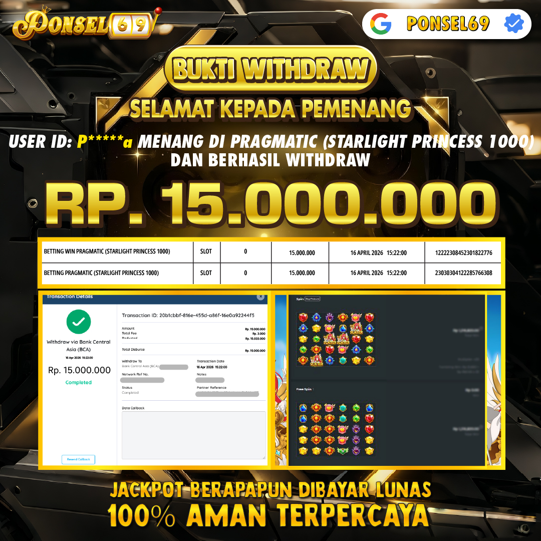  BUKTI WITHDRAW Pragmatic (Starlight Princess 1000) - PONSEL69