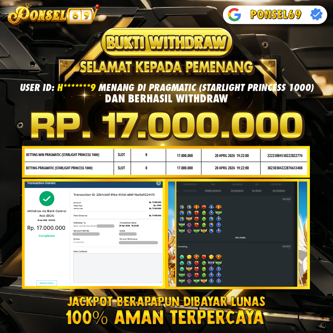  BUKTI WITHDRAW Pragmatic (Starlight Princess 1000) - PONSEL69